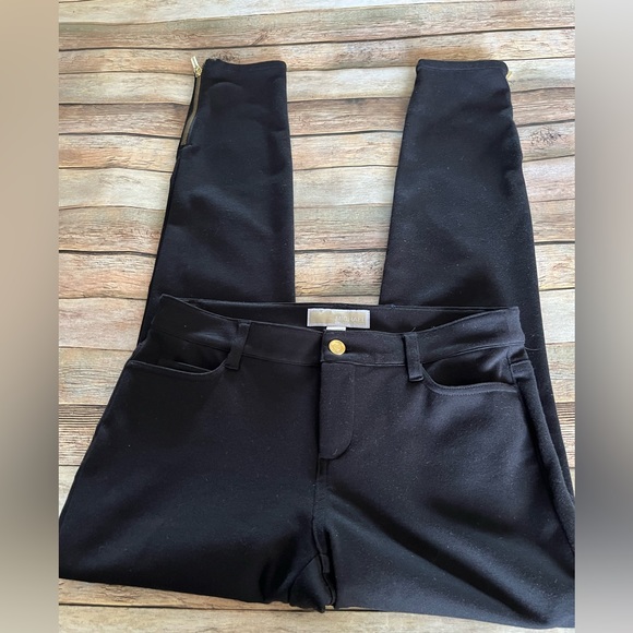 Michael MIchael Kors Black Skinny Leg Pants with Ankle Zippers SIze 4 - Picture 1 of 10